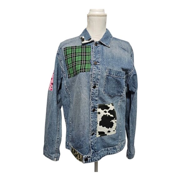 Upcycled Oversized Jean Jacket Medium - Picture 2 of 8